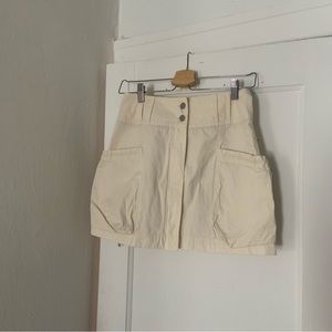 Prada Cream Mini Skirt